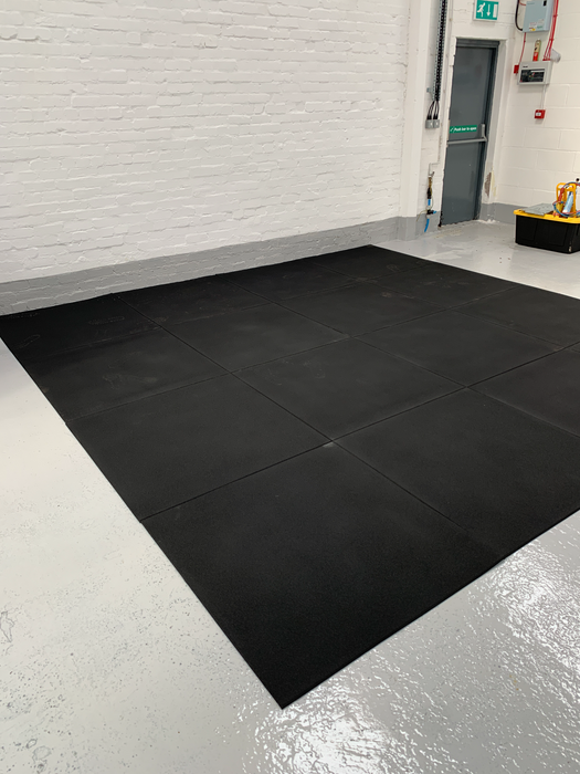 Gym Flooring 1m x 1m Rubber Tiles - IN STOCK