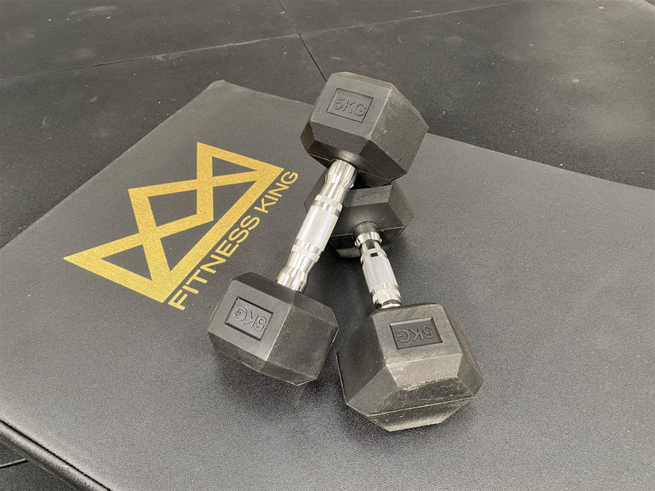 Hex Dumbbells Set 165kg with Stand (5kg-25kg - Including Half Sizes) -