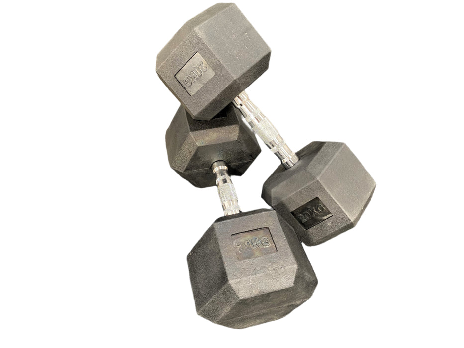 Hex Dumbbells Set 165kg with Stand (5kg-25kg - Including Half Sizes) -