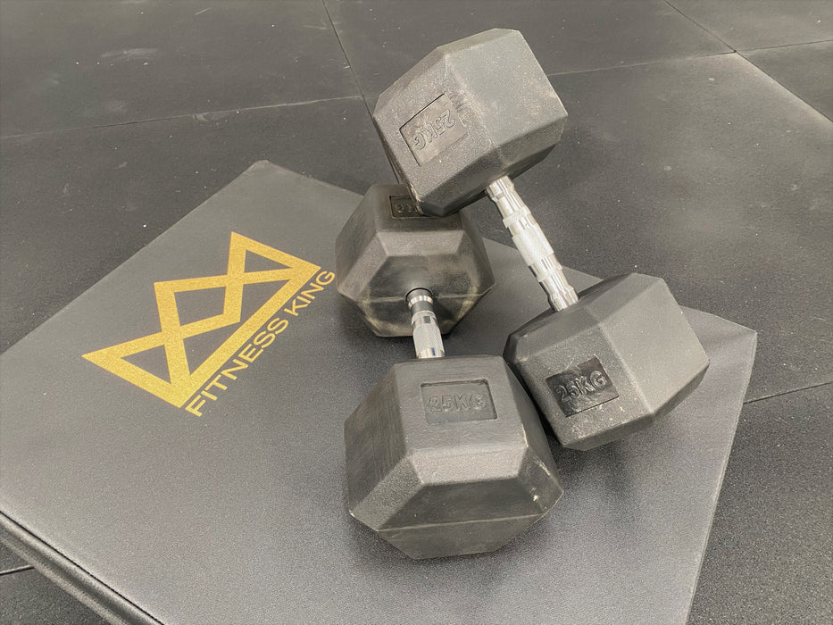 Hex Dumbbells Set 165kg with Stand (5kg-25kg - Including Half Sizes) -