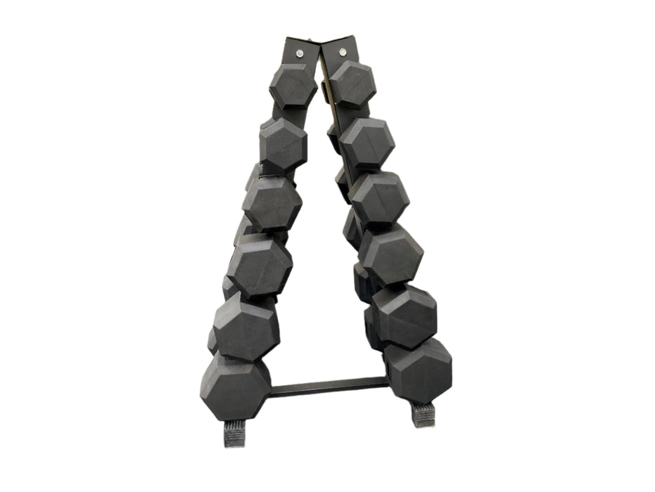 Hex Dumbbells Set 165kg with Stand (5kg-25kg - Including Half Sizes) -
