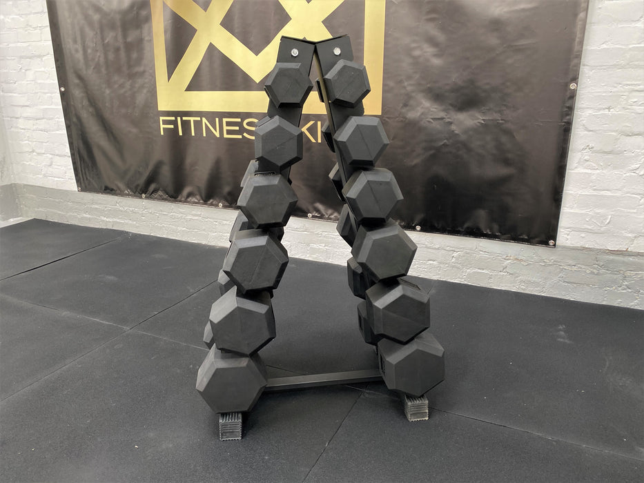 Hex Dumbbells 150kg Set with Stand (5kg-25kg)