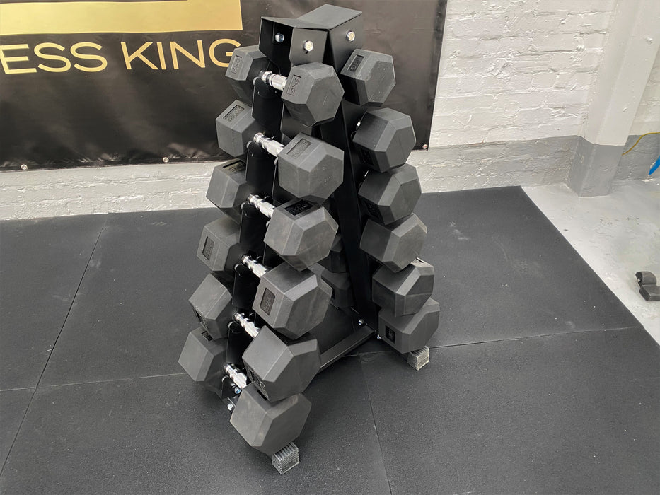 Hex Dumbbells 150kg Set with Stand (5kg-25kg)