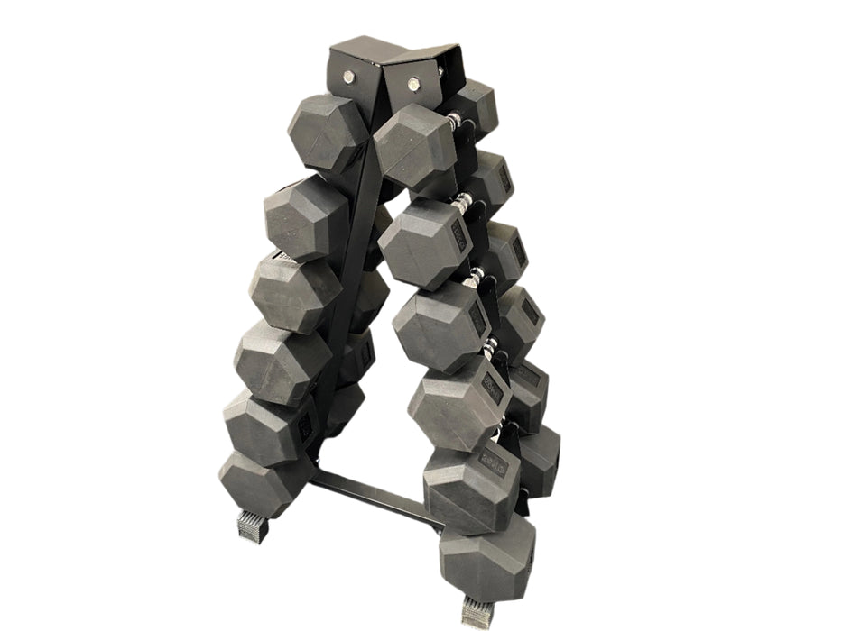 Hex Dumbbells Set 165kg with Stand (5kg-25kg - Including Half Sizes) -