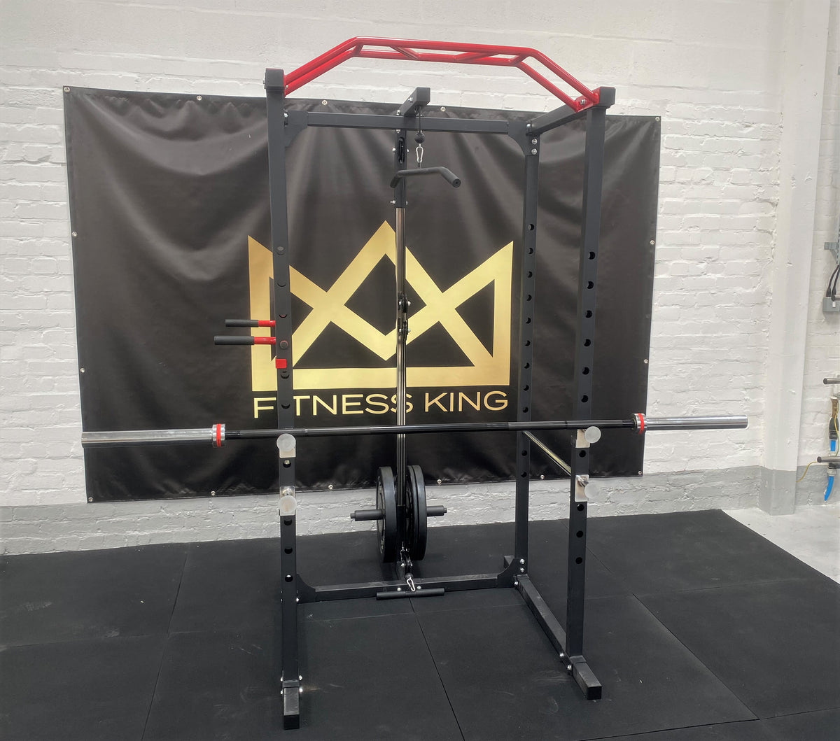 Power Rack with Lat Pull Down | Fitness King